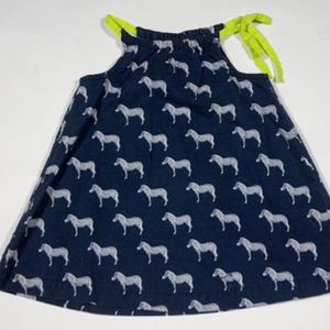 CHEROKEE GIRLS SIZE 9M DRESS ZEBRA PRINT NAVY BLUE